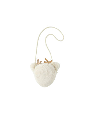 Rylee & Cru Deer Purse - Oat
Small white bag with a handle on a white background