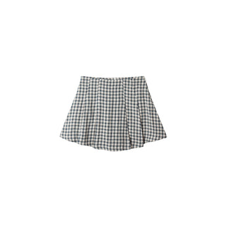 Rylee & Cru Pleated Mini Skirt - Navy Check
Navy  and white checkered skirt on a white background
