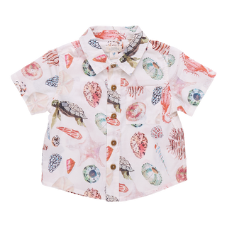 Blue Rooster Boys Jack Shirt - Watercolor Shells