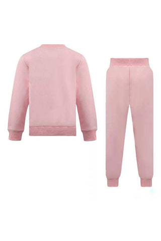 Lola and The Boys Rainbow Dreams Joggers Set
Pink sweatshirt and pants set on a white background