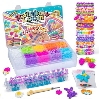 Rainbow Loom Combo Set
Rainbow Loom combo set with rubber band kit, loom, and accessories on a white background