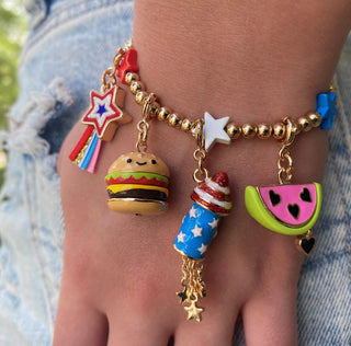 Charm It! Gold Watermelon Charm