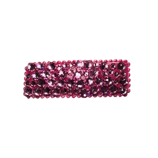 Bari Lynn All Over Swarovski Crystal Snap Clip - Rose Pink
Pink beaded hair clip on a white background
