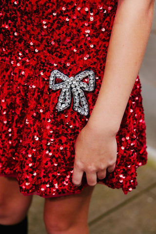 Lola and The Boys Ruby Bows Dress