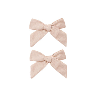 Rylee & Cru Bow Clip Set - Blush
Two pink hair bows on a white background