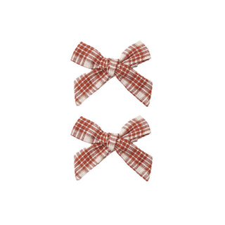 Rylee & Cru Bow Clip Set - Vintage Plaid