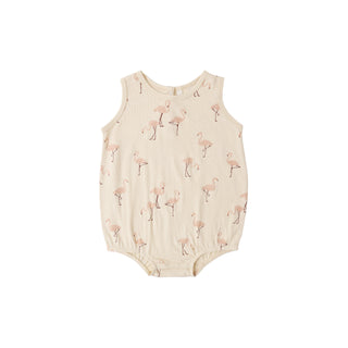 Rylee & Cru Bubble Romper - Flamingo
Baby romper with flamingo pattern on a white background