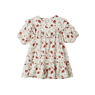 Rylee & Cru Cordelia Dress - Holiday Floral
Floral dress with red flowers on a white background