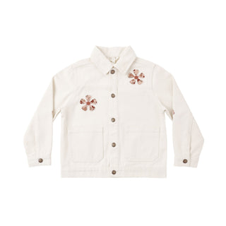Rylee & Cru Denim Chore Coat - Daisy Patches