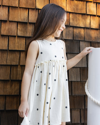 Rylee & Cru Harper polka dot dress for kids, featuring a playful design and soft fabric, perfect for everyday wear.