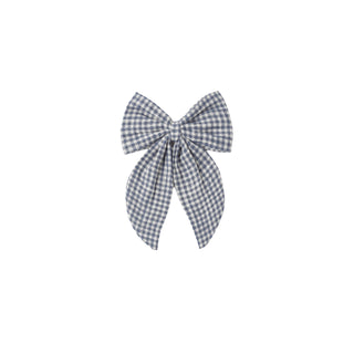 Rylee & Cru Oversized Bow - Marine Gingham
Black and white checkered bow on a white background