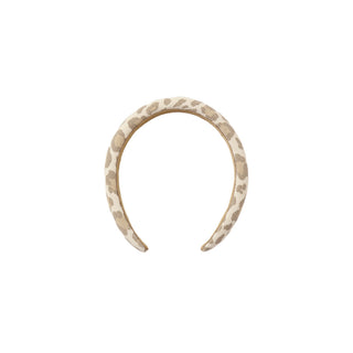 Rylee & Cru Padded Headband - Leopard
A curved headband with a beige and brown leopard print pattern, shown against a plain white background.