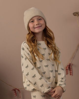 Rylee & Cru Spongy Knit Set - Evergreen Bows