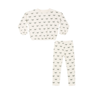 Rylee & Cru Spongy Knit Set - Evergreen Bows