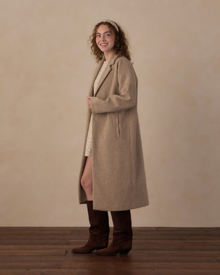 Rylee & Cru Women's Presley Longline Coat - Stone