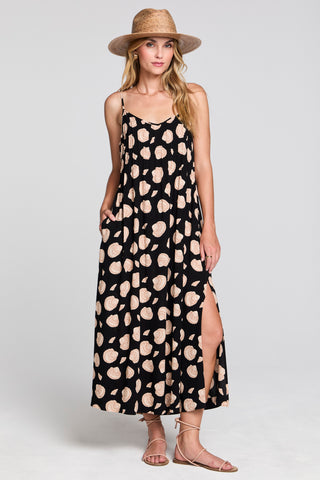 Saltwater Luxe Avalan Midi Dress in black, featuring a stylish design, sleeveless cut, and elegant fit, perfect for summer occasions.