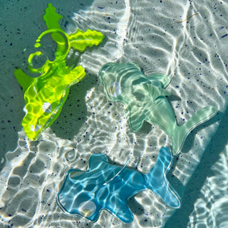 Sunnylife Dive Buddies - Salty the Shark Aqua Neon Yellow (Set of 3)