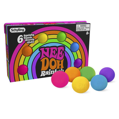 Rainbow Teeny Nee Doh Set, Schylling, EB Boy, EB Boys, EB Girls, Fidget Toy, Figet, Groovy Blob, Nee Doh, Needoh, Rainbow Nee Doh, Schylling, Teenie Needoh, Toys - Basically Bows & Bowties