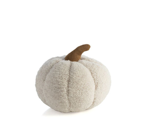 Shiraleah Small Sherpa Pumpkin - Ivory, Shiraleah, Boo Basket, Halloween, Halloween Pillow, Pillow, Plush Pumpkin, Sherpa Pumpkin, Shiraleah, Thanksgiving, Throw Pillow, Pillow - Basically Bo