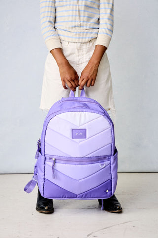 State Bags Kane Backpack - Lilac Chevron