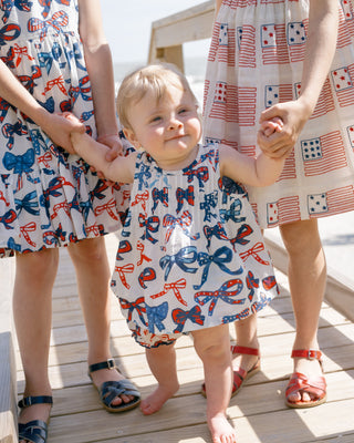 Pink Chicken Baby Girls Jaipur 2-Piece Set - Red White and Bows