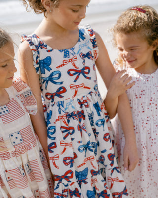 Pink Chicken Girls Kelsey Dress - Red White and Bows