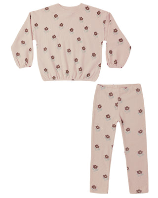 Rylee & Cru Spongy Knit Set - Petal Daisy