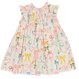 Pink Chicken, Pink Chicken Stevie Dress - Watercolor Bows - Basically Bows & Bowties