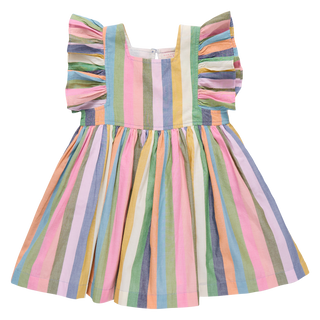 Pink Chicken Girls Elsie Dress - Parade Stripe
Colorful striped dress on a white background