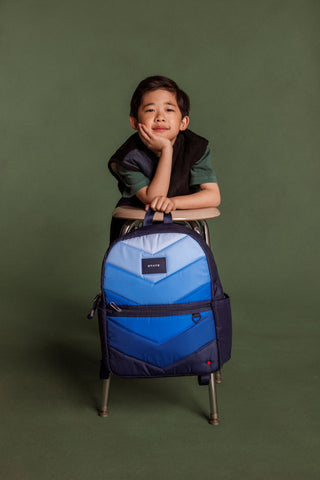 State Bags Kane Backpack - Blue Chevron