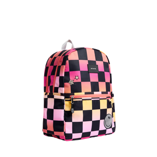 State Bags Kane Double Pocket Backpack - Pink Checkerboard