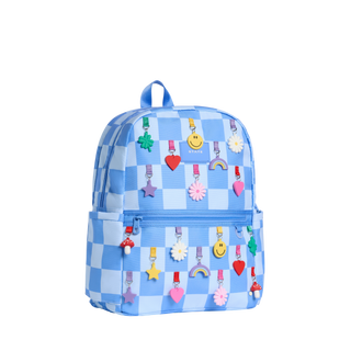 State Bags Kane Double Pocket Backpack - Charms Blue Check
