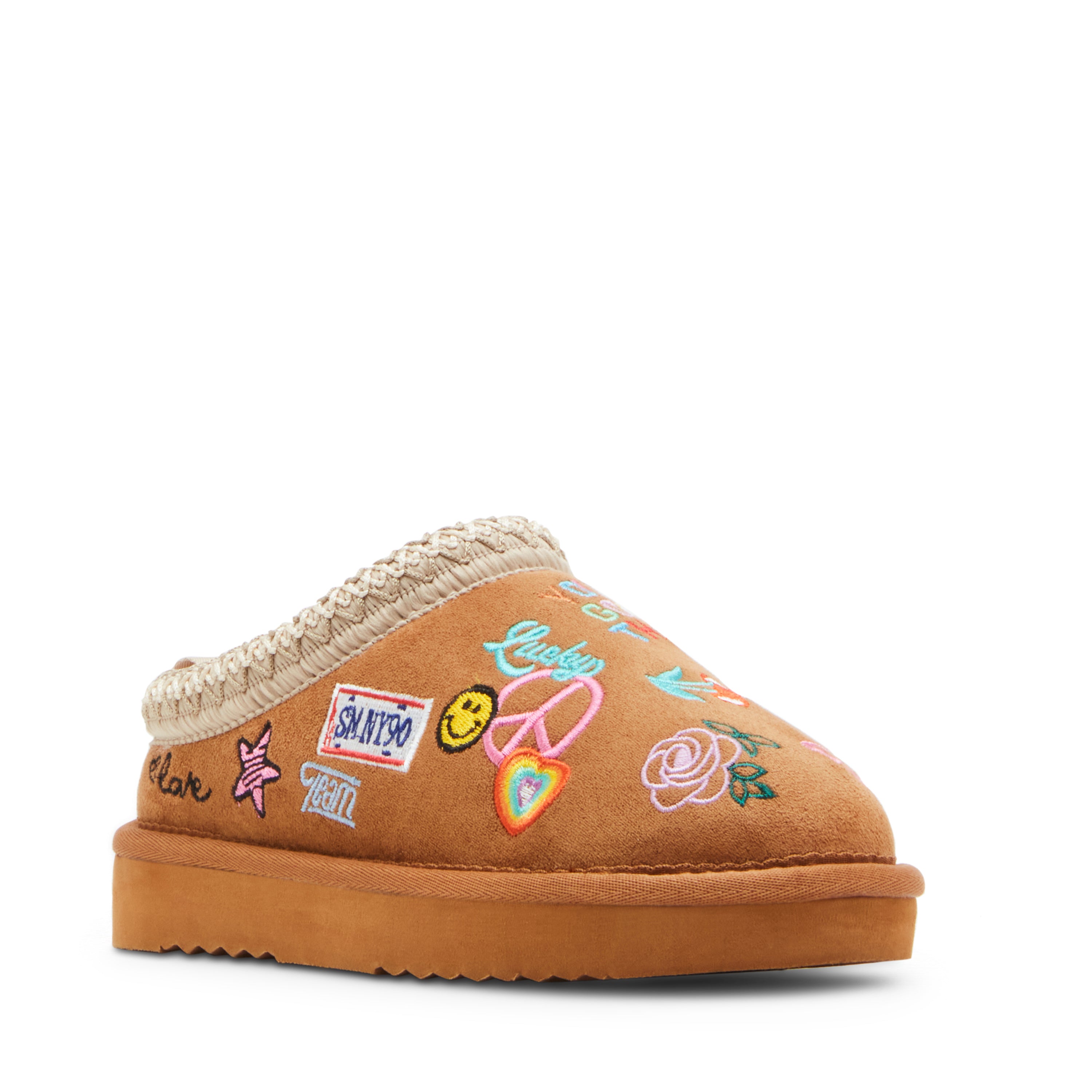 Steve Madden Kid's Selena Cognac Multi Slide On - Main Image