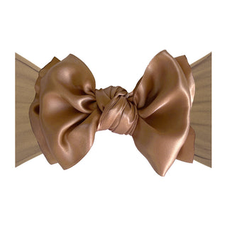 Baby Bling Satin FAB Headband - Latte