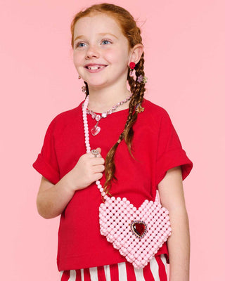 Super Smalls Heartfelt Sparkle Pearl Handbag