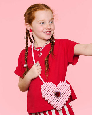 Super Smalls Heartfelt Sparkle Pearl Handbag