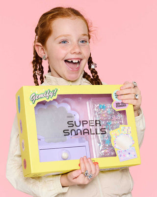Super Smalls Mermaid Vanity Gemify® craft kit for kids with colorful shoe-themed decor and gem stickers for creative shoe design.