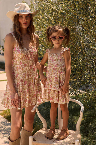 Saltwater Luxe Palina mini dress in ivory, featuring a stylish design perfect for warm-weather wear.