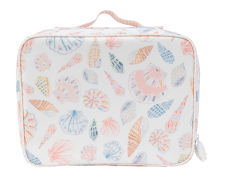 Apple of My Isla The Lunchbox - Shells Rectangular pouch with shell pattern on a white background
