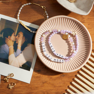 Little Words Project, Little Words Project Bracelet - Love You & Love You More Set, Bracelet - Basically Bows & Bowties