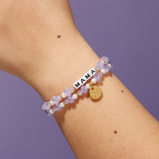 Little Words Project Bracelet - Mama
Bracelet with 'MAMA' charm on a wrist against a purple background
