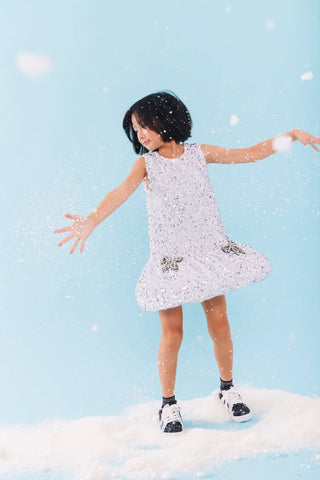 Lola and the Boys Shimmer Bow Party Dress