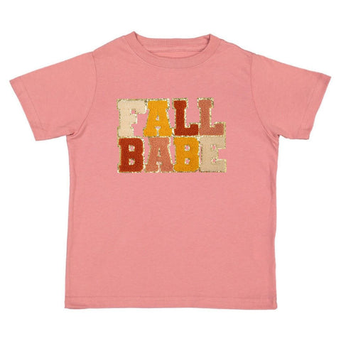 Sweet Wink Fall Babe Patch S/S Dusty Rose Tee, Sweet Wink, cf-size-4t, cf-size-5-6y, cf-type-tee, cf-vendor-sweet-wink, Fall, Fall Babe, Halloween, Halloween Shirt, Halloween Top, Sweet Wink,
