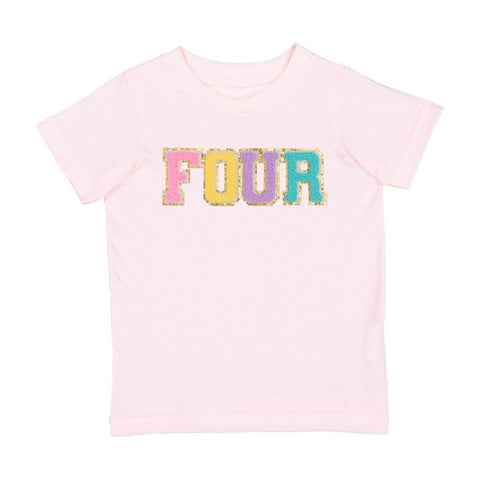 Sweet Wink Fourth Birthday Patch S/S Tee - Ballet