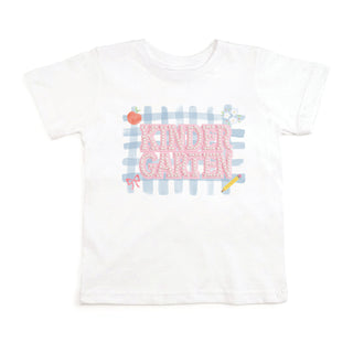 Sweet Wink Kindergarten Pearl Patch Short Sleeve T-Shirt
White t-shirt with colorful graphic design on a white background