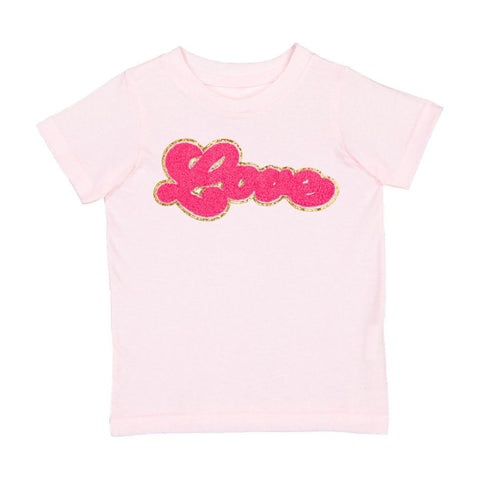 Sweet Wink, Sweet Wink Love Script Patch Valentine's Day S/S Ballet Tee - Basically Bows & Bowties
