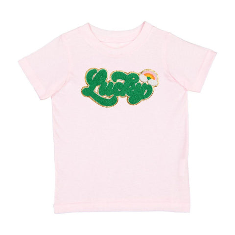 Sweet Wink Lucky Script Patch St. Patrick's Day S/S Tee - Ballet