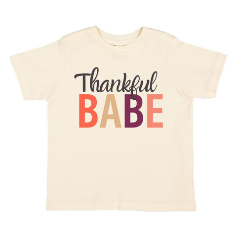 Sweet Wink Thankful Babe S/S Tee - Natural, Sweet Wink, cf-size-12-18-months, cf-size-2t, cf-size-3t, cf-size-4t, cf-size-5-6y, cf-size-7-8y, cf-type-tee, cf-vendor-sweet-wink, Fall, Hallowee