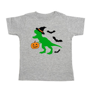 Sweet Wink Trick Rawr Treat S/S Grey Tee, Sweet Wink, cf-size-4t, cf-size-5-6y, cf-type-tee, cf-vendor-sweet-wink, Dinosaur, Dinosaurs, Halloween, Halloween Boys, Halloween Dinosaur, Hallowee