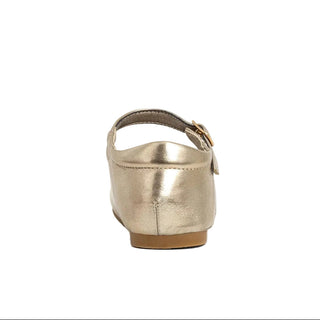 ShuShop Agatha Mini - Gold
Gold metallic flat shoe on a white background